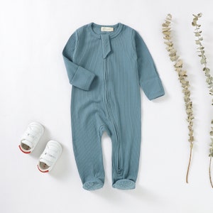 Tiny Alpaca Organic Cotton Newborn Sleepsuit 0-2 Years Gender Neutral Baby Clothes Baby Shower Gift Ocean