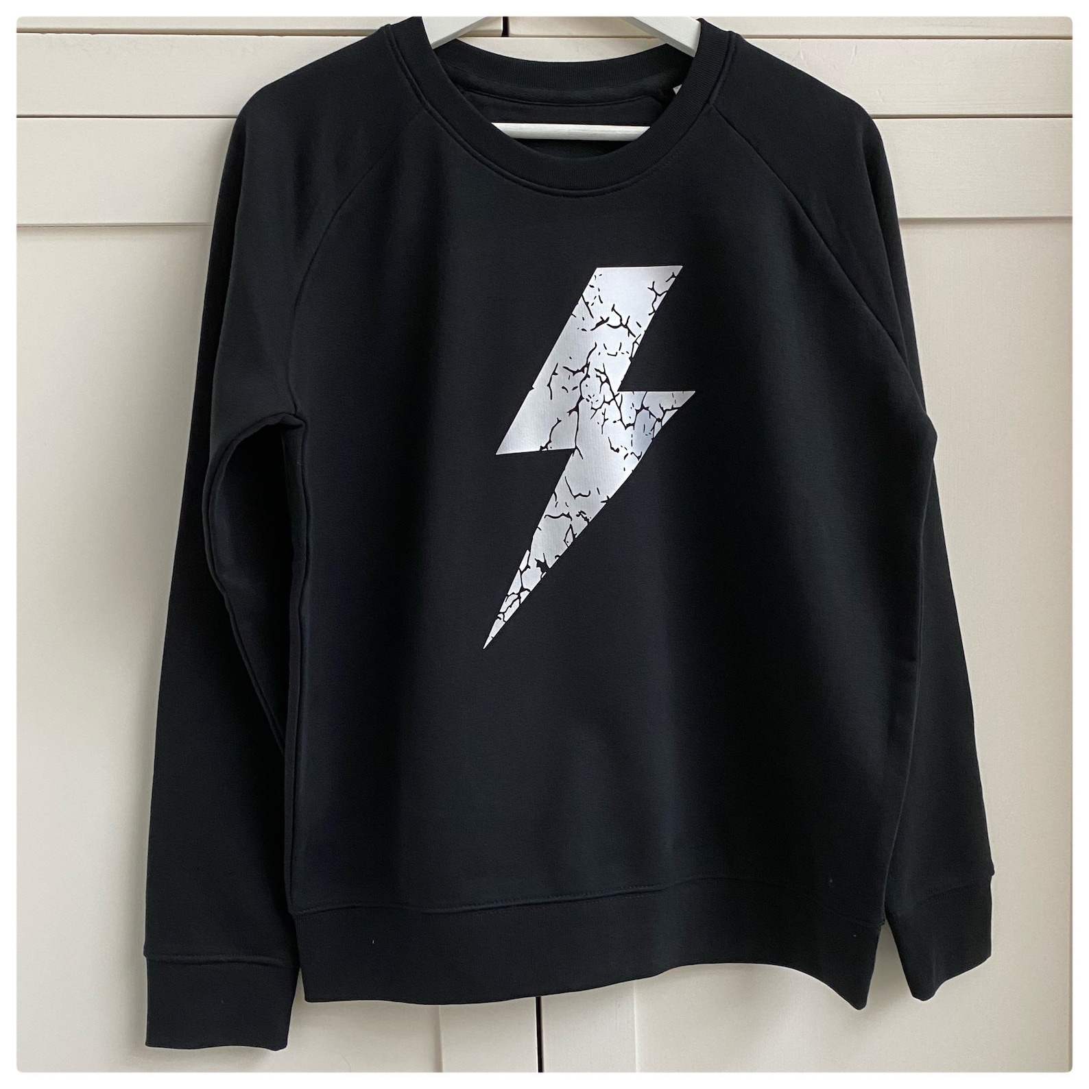 Organic cotton lightning bolt womens sweatshirt jumper Etsy