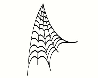 corner spider web decal sticker 10" x 7"