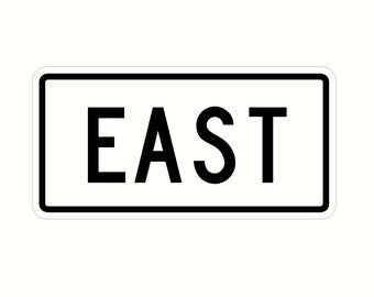 east mini sign decal design sign decal sticker 4.5 x 8.5