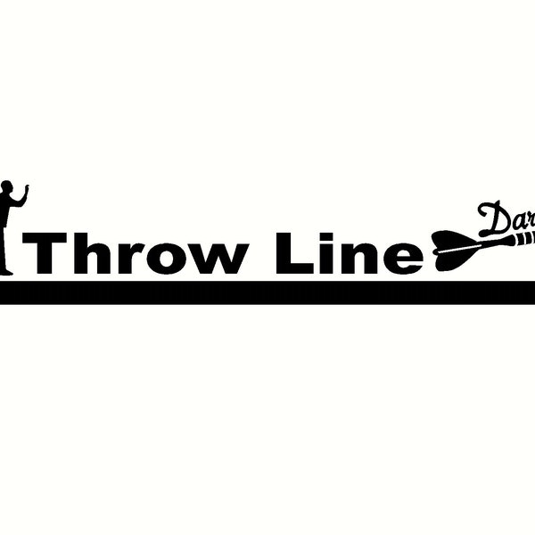 decal floor graphic dart players throw line darts custom decal 4.0 x 11.5