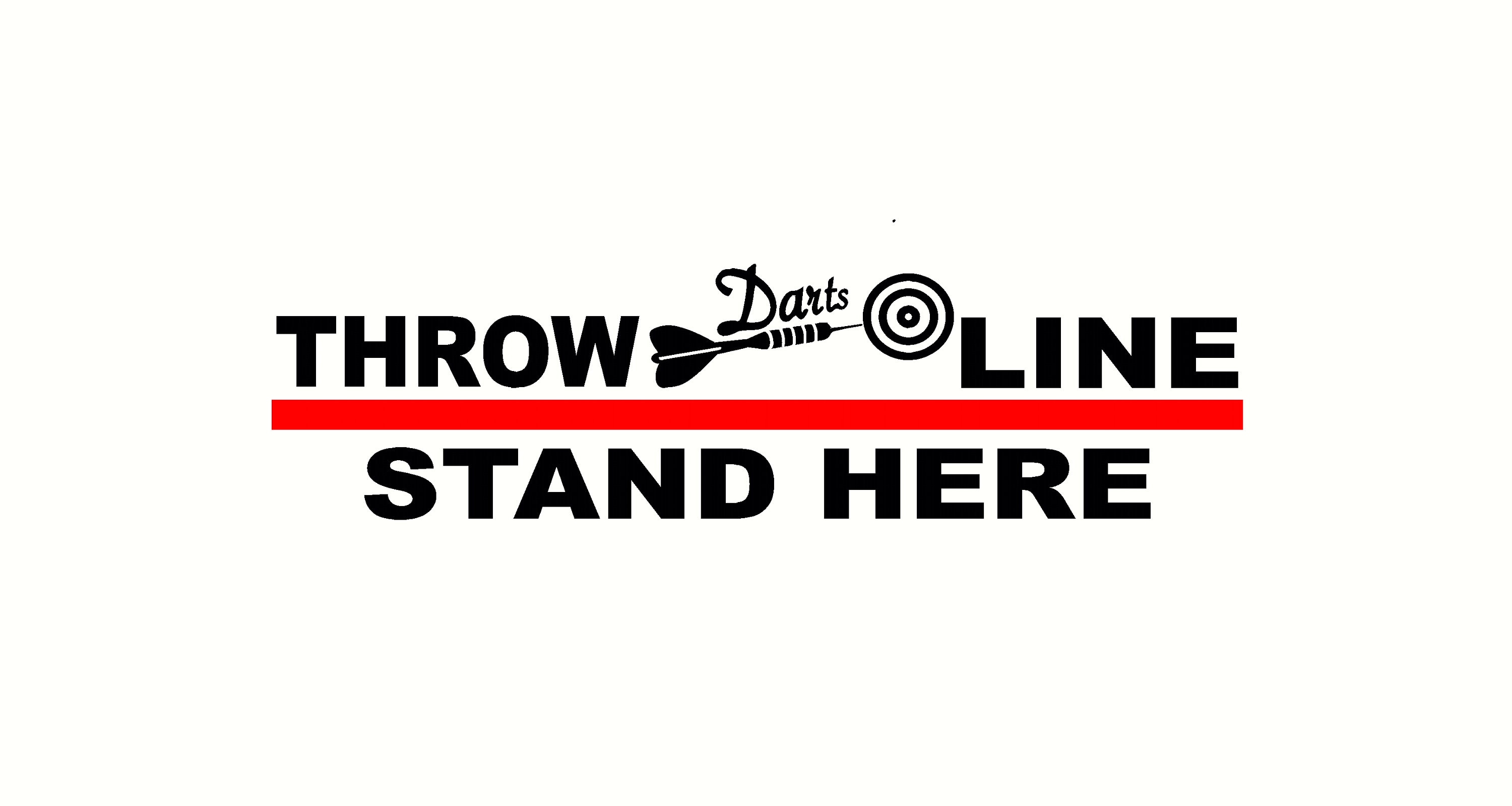 Decal floor graphic dart players throw line stand here darts Etsy