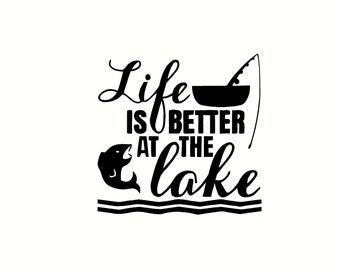 life is better at the lake decal sticker auto