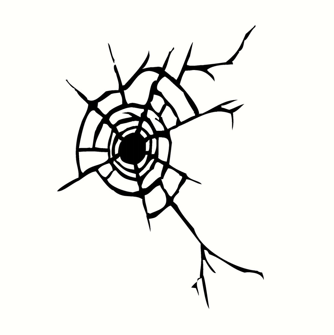 Cracked Glass Decal Design Decal Sticker Decal Sticker Auto Etsy