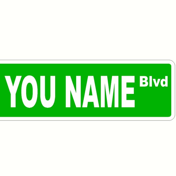 your name street sign mini decal blvd, st , ave etc. sticker decal sticker