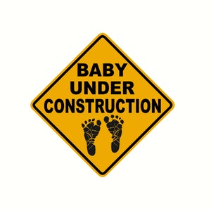 baby under construction sticker design decal sticker