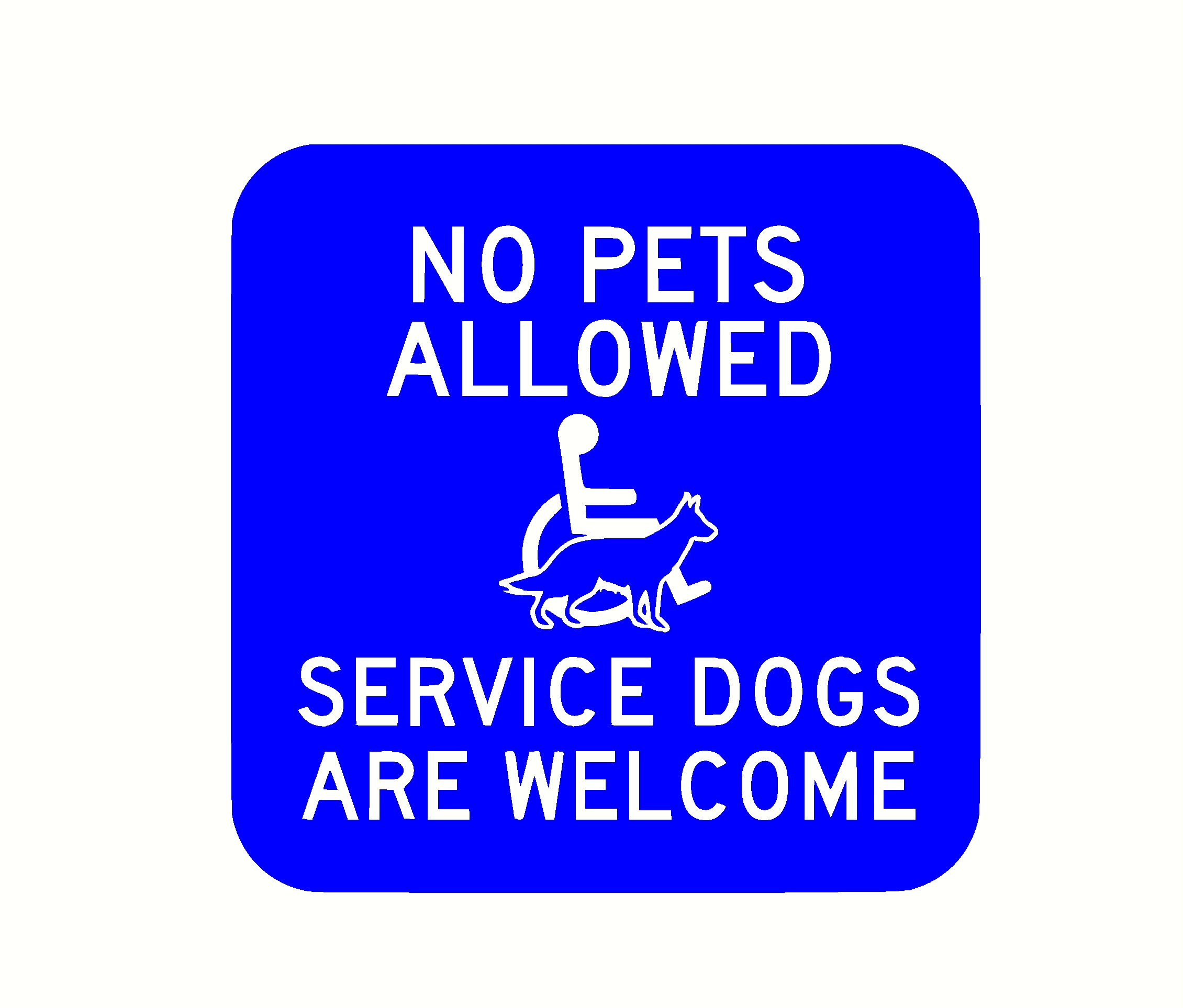 Amazon.com - NO Pets Allowed Service Dogs Welcome Sticker
