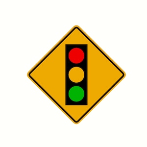 traffic light ahead mini road sign decal sticker