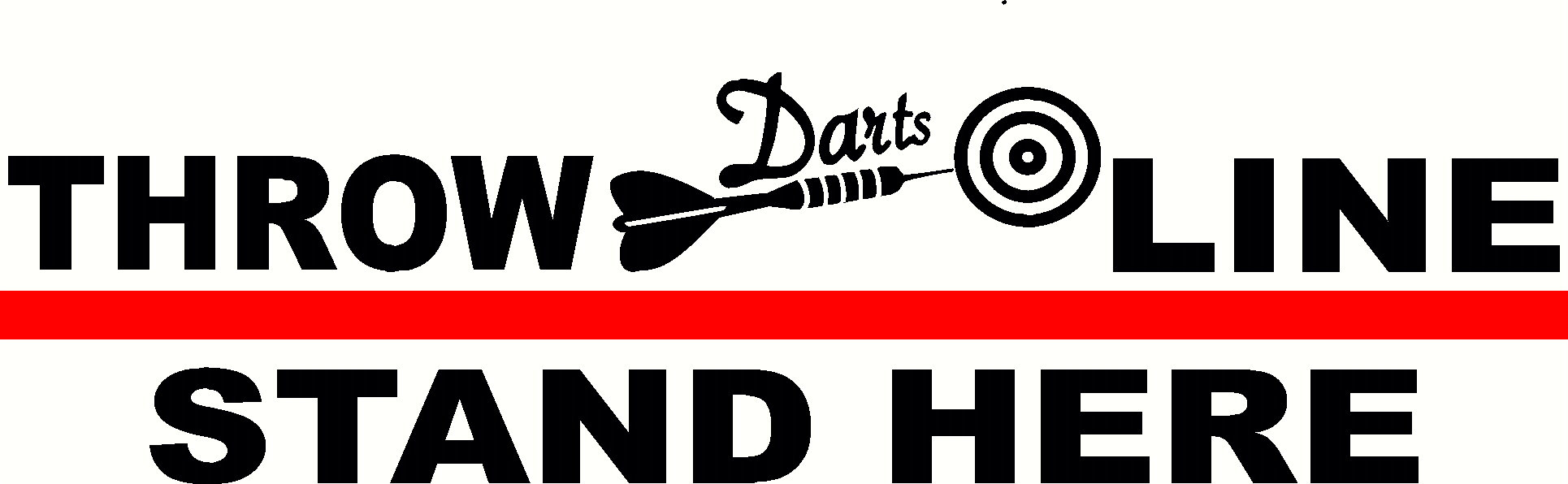 Dart Line Sticker Decal Floor Graphic Dart Players Throw Line Stand Here Darts Decal - Etsy
