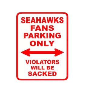 seahawks fans parking only sports teams parking only decal mini road sign decal
