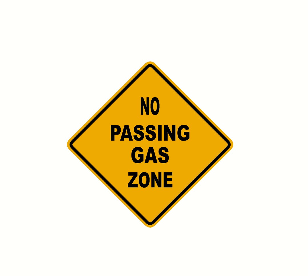 No Passing Gas Zone Mini Road Sign Decal Sticker Etsy