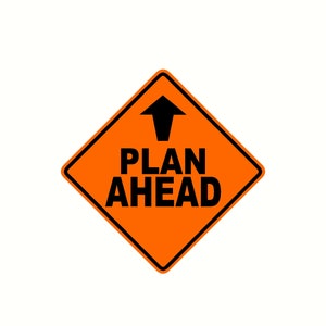 plan ahead mini road sign custom decal