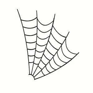 round corner spider web decal sticker 10&quot; x 8&quot;