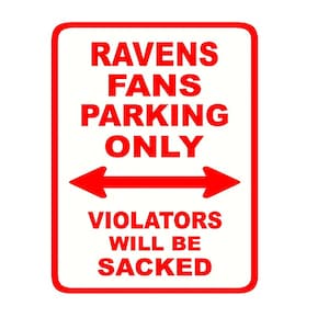 ravens fans parking only sports teams parking only decal mini road sign decal
