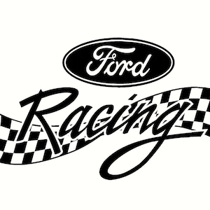 ford racing decal sticker decal 11.50 long 6.00 tall over all