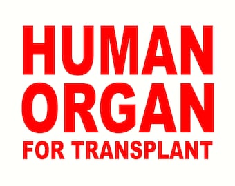 Human Organ Transplant Vinyl Sticker Decal - Cool Design