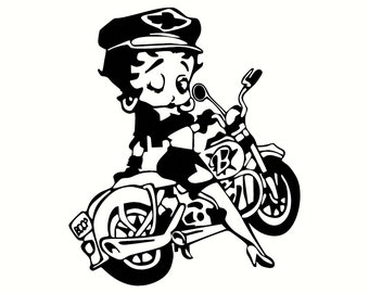 Betty002 Sticker 25cm Graphic All Colours Gloss Vinyl Decal Betty Boop Betty002 Sticker 25cm Graphic All Colours Gloss Vinyl Decal Betty Boop