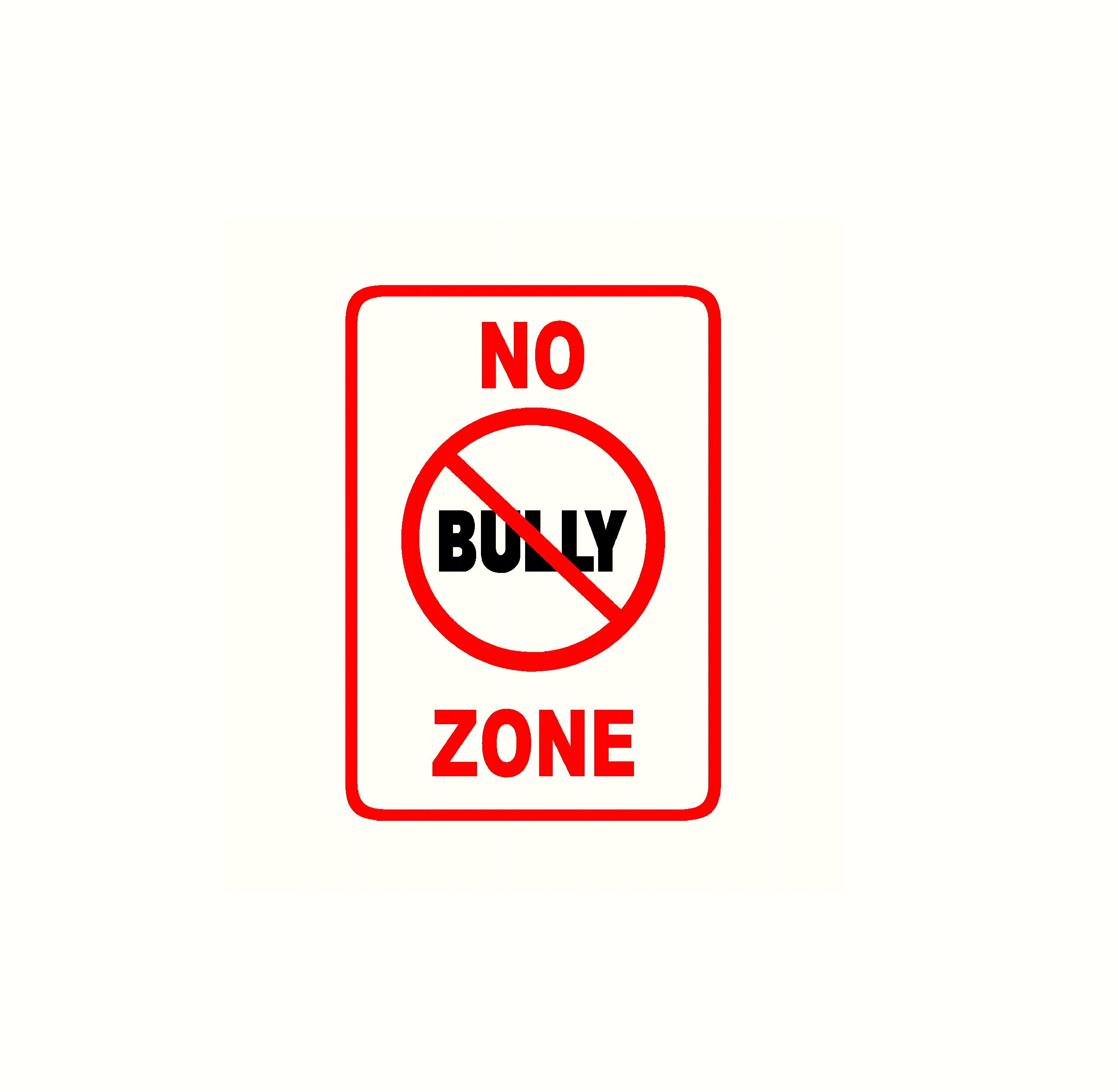 No bully zone mini road sign decal sticker | Etsy