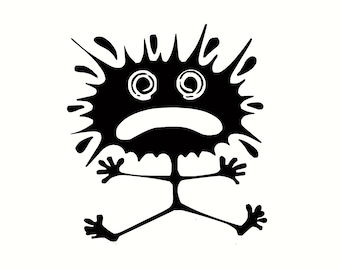 Splat Man Vinyl Sticker Decal, Auto/Laptop Decor (5.5 x 5.5)