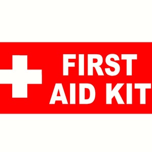 first aid kit decal sticker vinyl decal  5.5&quot; x 8.5&quot;