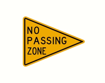 Huge Vintage No Passing Zone Sign - Etsy