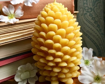 Handmade Beeswax Pinecone Candle