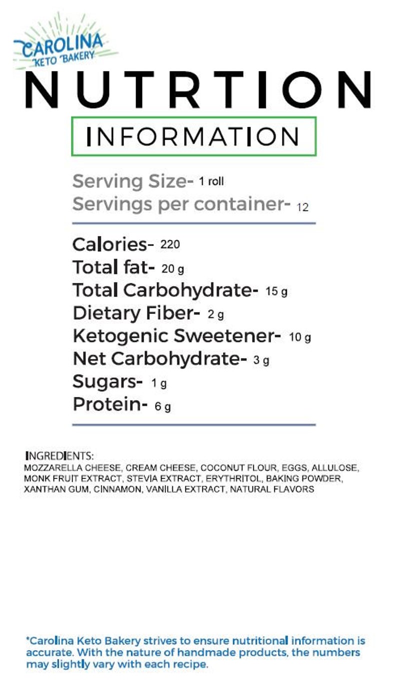 Keto Friendly Cinnamon Rolls by Carolina Keto Bakery Etsy