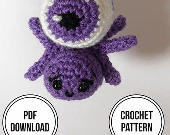 Patrón de crochet para coche araña (PDF) / Araña amigurumi de Halloween / Descarga instantánea
