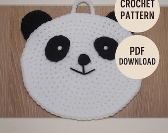 Patrón de agarradera de panda de crochet: Decoración de cocina para principiantes (PDF)