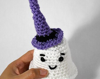 Witch Ghost Crochet Pattern PDF | Halloween Car Buddy Ornament | Instant Download