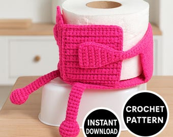 Patrón de Portarrollos de Papel Higiénico a Crochet: Divertido Amigurumi para Baño (Descargar PDF)