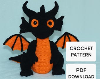 Patron au crochet Amigurumi Dragon : peluche fantastique (Patron PDF)