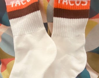 Taco Socken: Weiche Baumwoll-Terry-Sohle - Foodie Geschenk