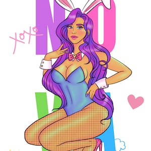 Bunny Girl Art Print: Nova Original Character Design (Digital Download)