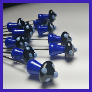 1pc Black Mushroom Pokey Pipe Tool Blue bowl poke plant stake pokey reamer cleaner smoke accessory GUY colors PokeysGlass mushroom pipe