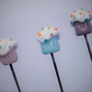 Pipe Poker Bowl poke 1pc Cupcake Glass Pipe Accessories PokeysGlass smokers poker Plant Stakes pipe cleaner Tool POKEYSGLASS USA