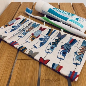 Etui à brosse à dents de voyage en coton enduit