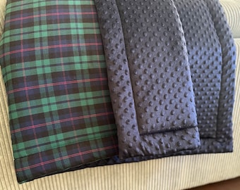 Plaid tartan “blackwatch” et minky