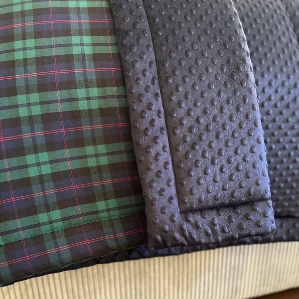 Plaid tartan “blackwatch” et minky