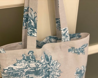 Tote bag “toile de Jouy” 5 colors to choose from