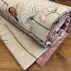 “Winter Dew” blanket or bed end padded with cotton and milleraies velvet 9 sizes