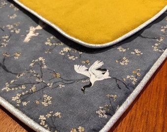 Manchurian cranes cushion cover