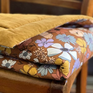 “Vintage” blanket or bedspread padded with cotton and milleraies velvet 9 sizes