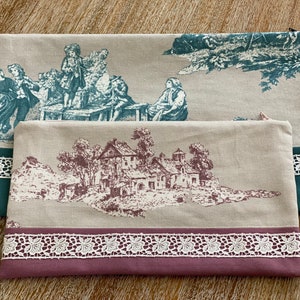 Estuche “Toile de Jouy y encaje” 2 colores y 2 tamaños