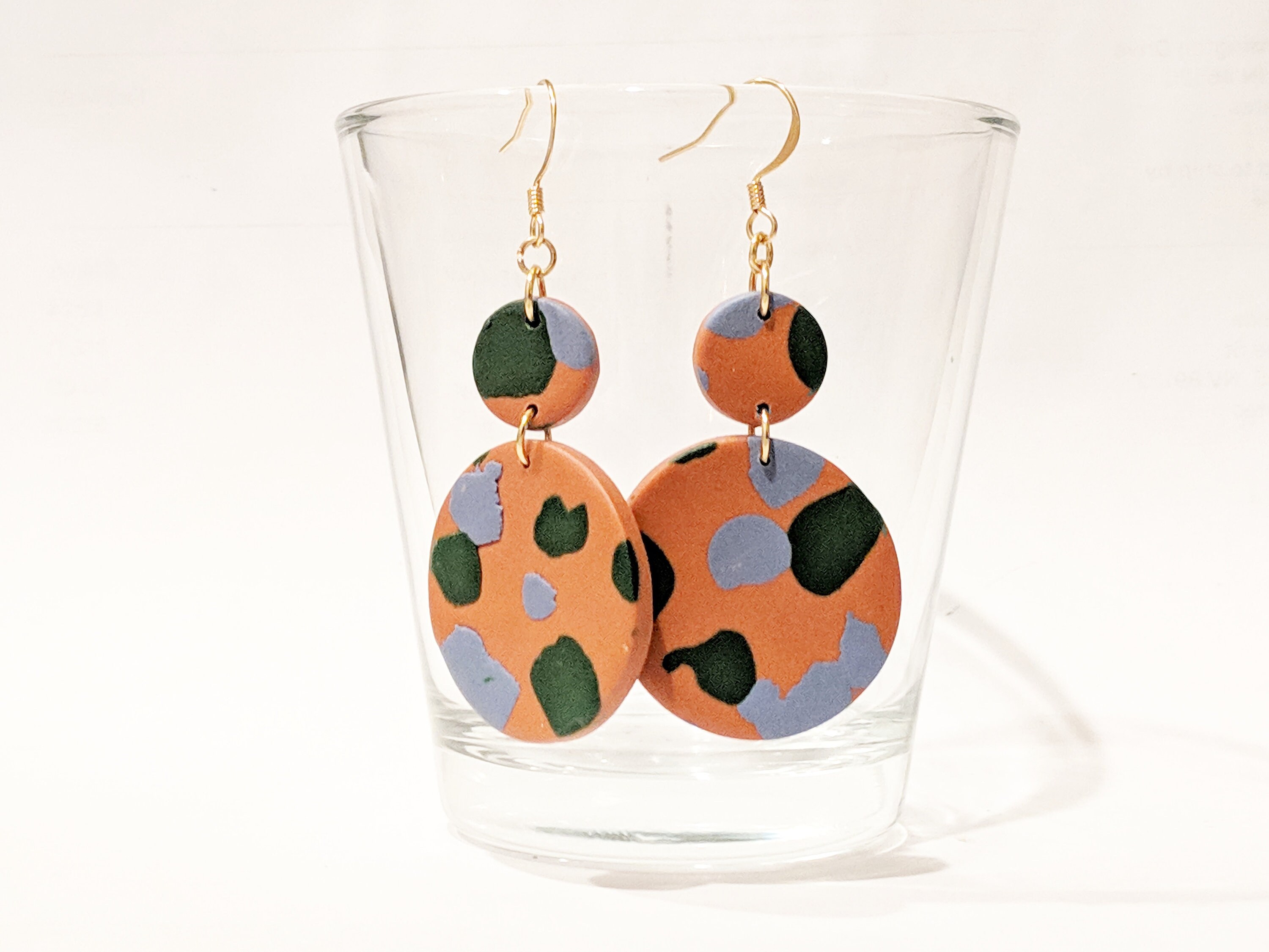 Terrazzo Earrings Gift for Her Colourful Polymer Clay Earrings Special Gift Oval Stud Earrings Statement Earrings Handmade Earrings