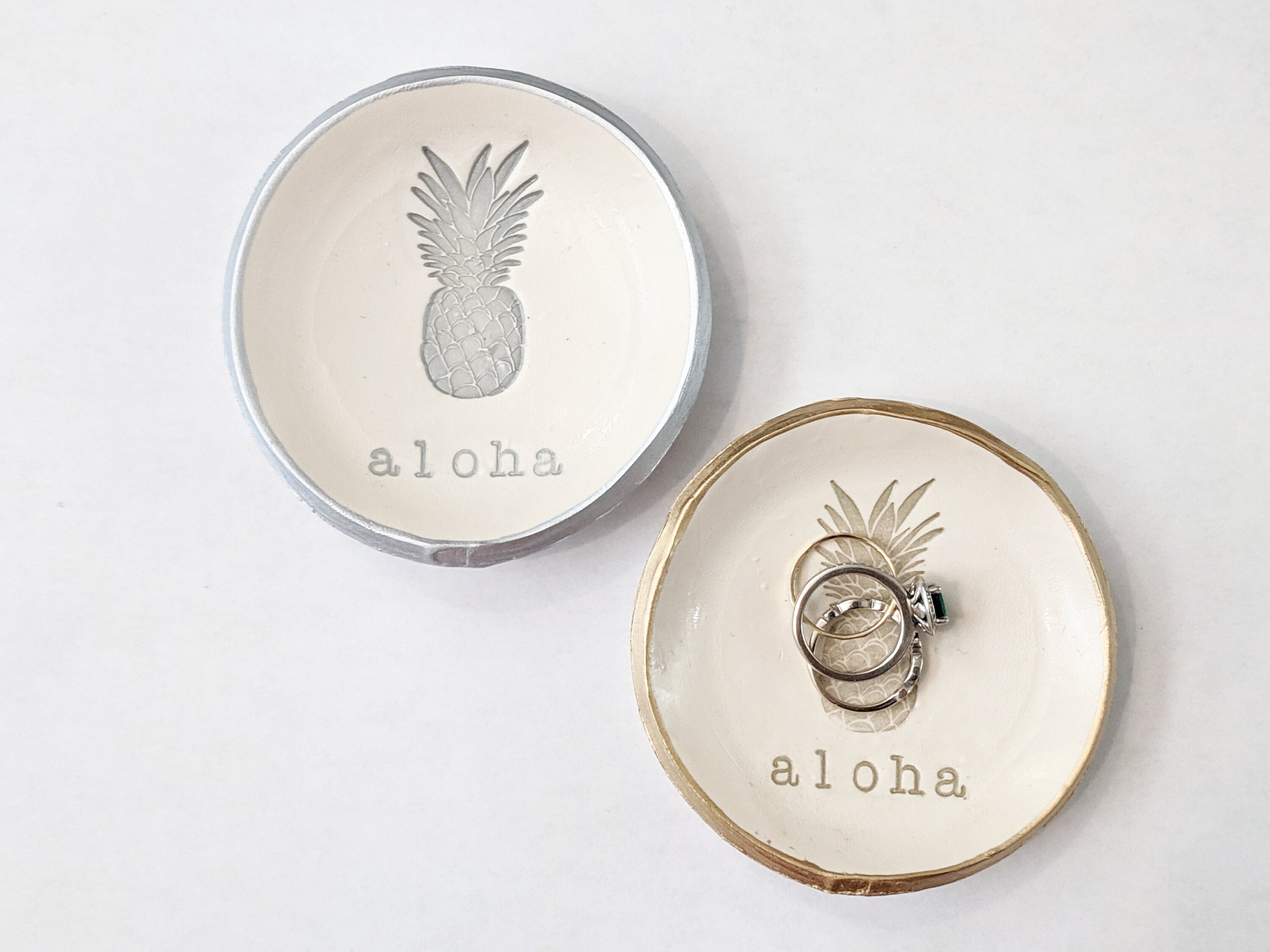 Pineapple Ring Dish Trinket Tray Pineapple Catchall Wedding
