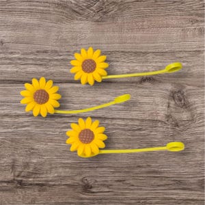 Sunflower straw topper,Straw Cover,sunflower Straw Cover, tumbler,Drink Topper,Drink Cup Cover,Tumbler Accessories,Straw Cap Reusable