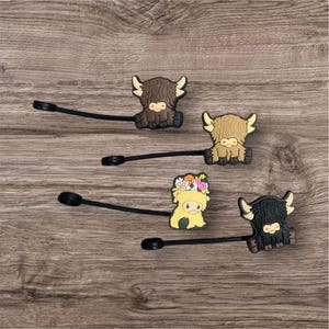 Highland Cow Straw Topper | Customized Straw Topper Option Stanley Straw Topper | Stanley Accessory | Gift for Cow Lover | highland Cow Gift
