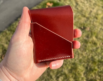 Shinki Shell Cordovan Flap Wallet, Cedar