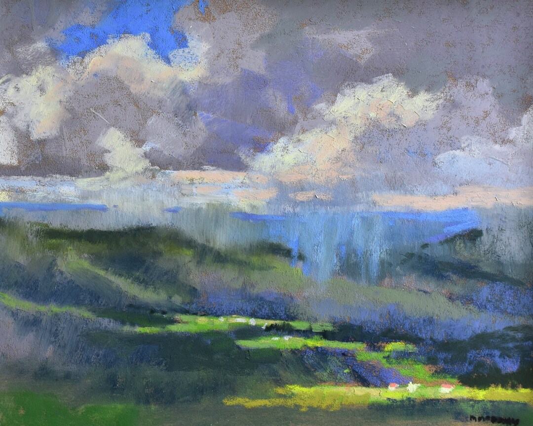 Mt. Valley Showers 8x10 Original Pastel Painting Etsy